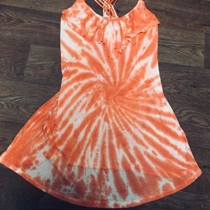 EUC Boho Chic Tie-Dye Beach Cover-up